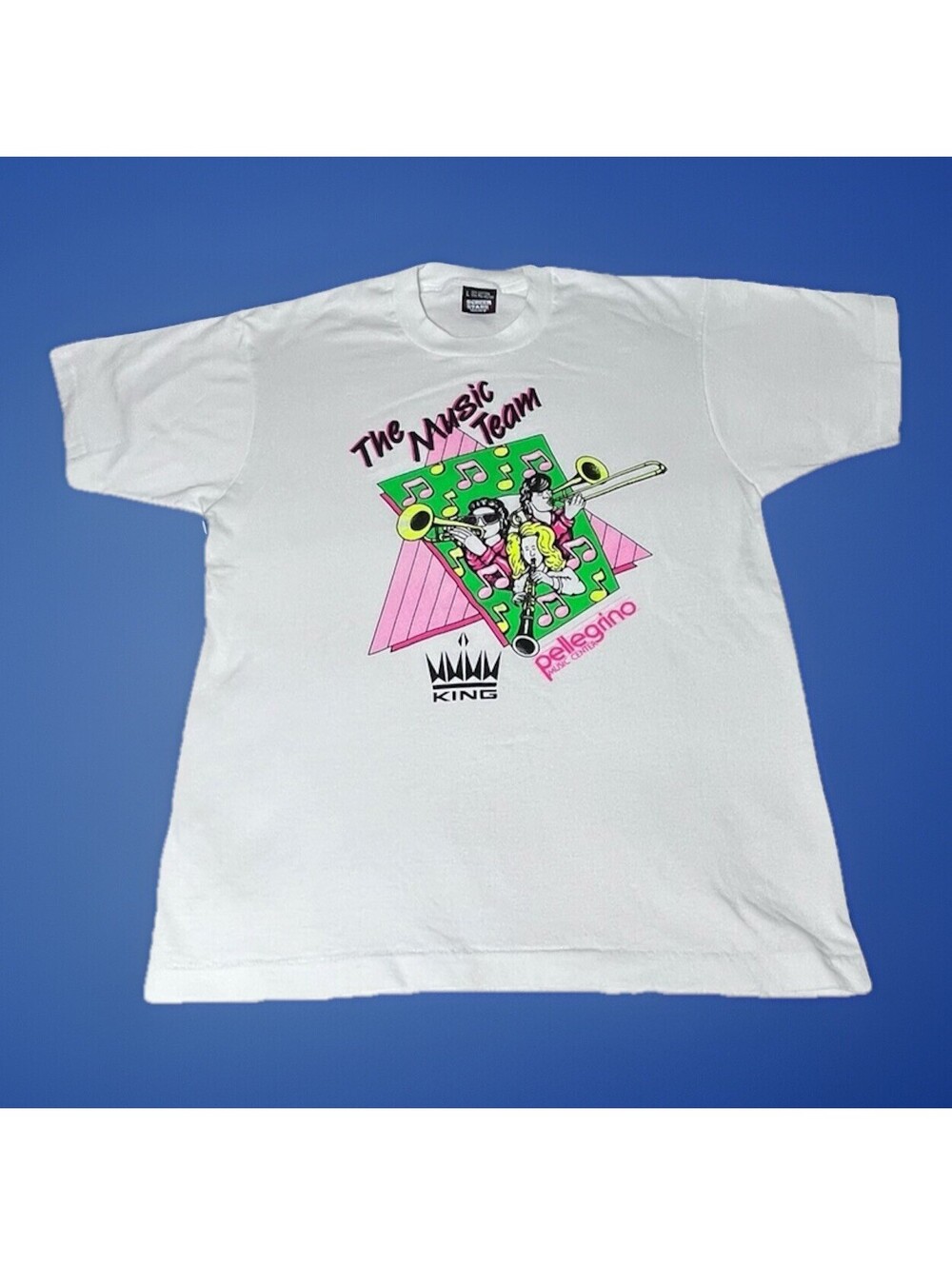 VNTG 90s single stitch Music Festival Neon Graphic T SHIRT Size L USA
